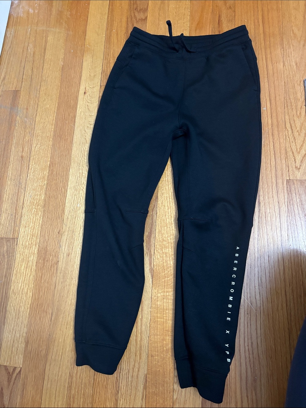 Abercrombie & Fitch Kids Black Jogger Sweatpants with Side Logo